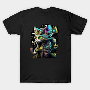 Cyberpunk Cat #2 T-Shirt